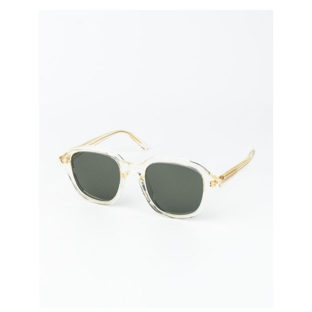 Loewe SLIM Men Sunglasses Beige Transparent Yellow Green Square LW40163I 57N